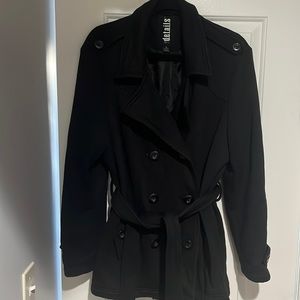 intl d.e.t.a.i.l.s Black Pea Coat.